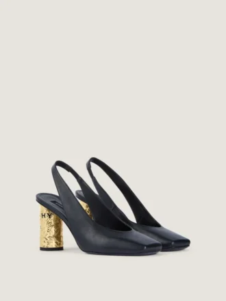 Escarpins à bride arrière en cuir