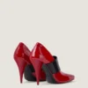 Escarpins à talons carrés en cuir verni avec bande Givenchy
