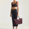 Grand sac Snatch en cuir grainé Grand sac Snatch en cuir grainé