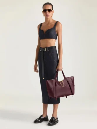 Grand sac Snatch en cuir grainé