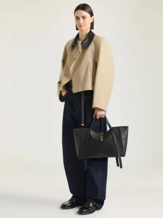 Grand sac Snatch en cuir grainé