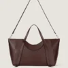 Grand sac Snatch en cuir grainé Grand sac Snatch en cuir grainé