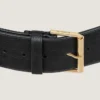 Grande ceinture Voyou en cuir brillant