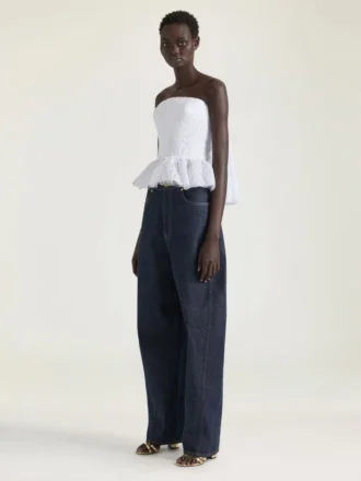 Haut bustier à cape dans le dos en dentelle