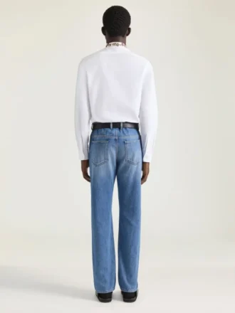 Chemise Slim Fit en popeline avec perles brodées