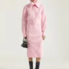 Jupe crayon mi-longue en laine