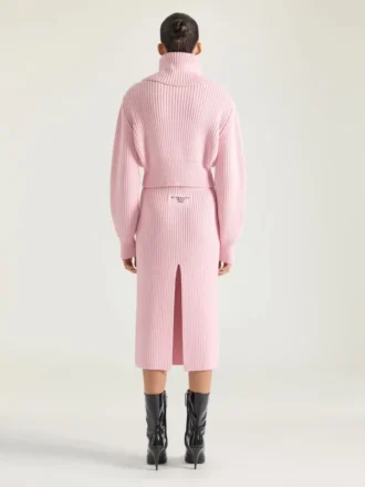 Jupe crayon mi-longue en laine