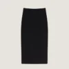 Jupe crayon mi-longue en laine