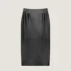Jupe crayon midi en cuir Jupe crayon midi en cuir