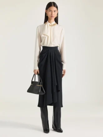 Blouse en soie avec nœud