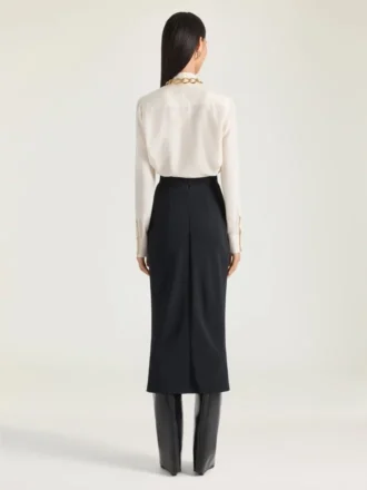 Blouse en soie avec nœud