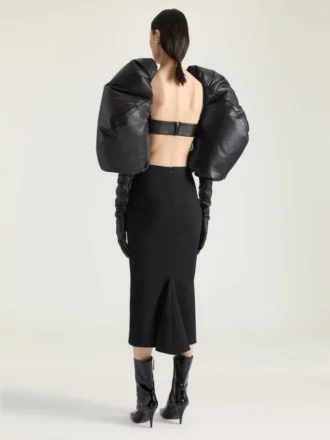 Top bustier en cuir