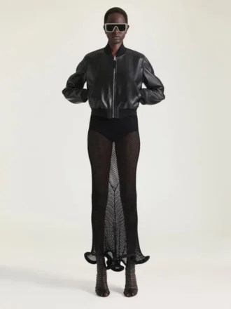 Bomber en cuir nappa