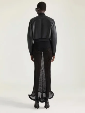 Bomber en cuir nappa