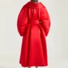 Long manteau cocon en satin Long manteau cocon en satin