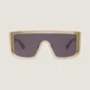 Lunettes de soleil carrées en métal
