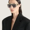 Lunettes de soleil carrées en métal