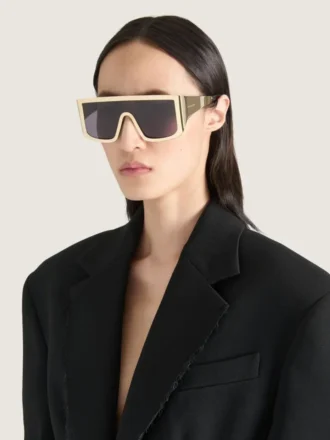 Lunettes de soleil carrées en métal