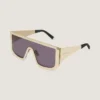 Lunettes de soleil carrées en métal