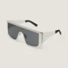 Lunettes de soleil carrées en métal