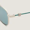 Lunettes de soleil unisexe Gv Speed en métal et émail