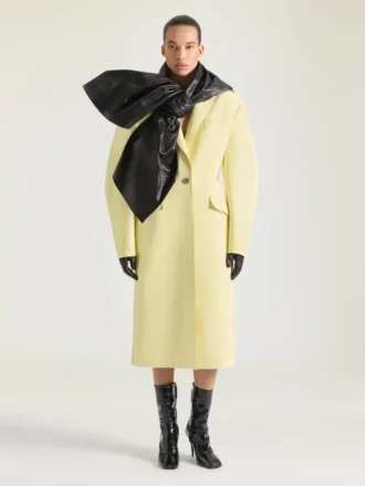 Manteau ajusté Cocoon en cuir