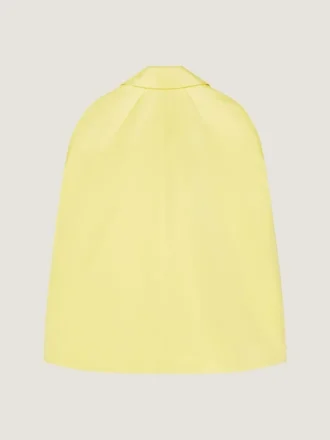 Manteau cocon en satin avec cape
