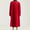 Manteau court en daim avec col en cuir Manteau court en daim avec col en cuir