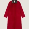 Manteau court en daim avec col en cuir Manteau court en daim avec col en cuir