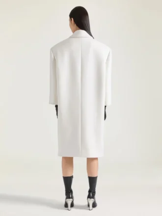 Manteau croisé en laine