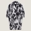 Manteau en jacquard de laine à imprimé animalier Manteau en jacquard de laine à imprimé animalier