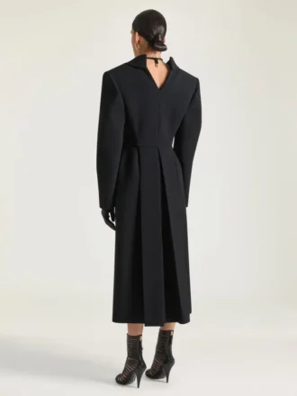 Manteau fendu en laine