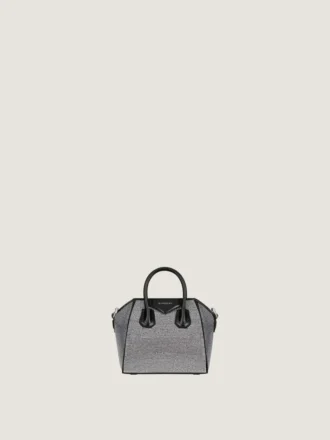 Micro-Antigona Bag en satin avec strass