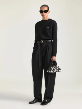 Mini Antigona Bag East-West en cuir effet poney avec imprimé animalier