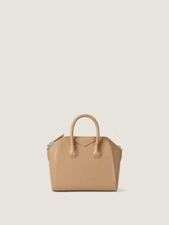 Mini Antigona Bag en cuir Box