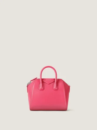 Mini Antigona Bag en cuir Box