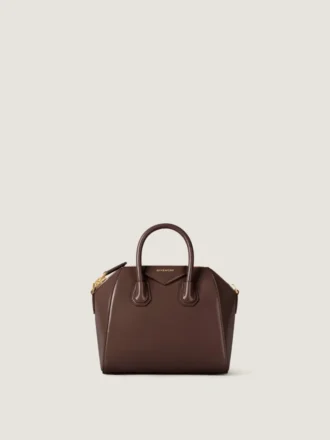 Mini Antigona Bag en cuir Box