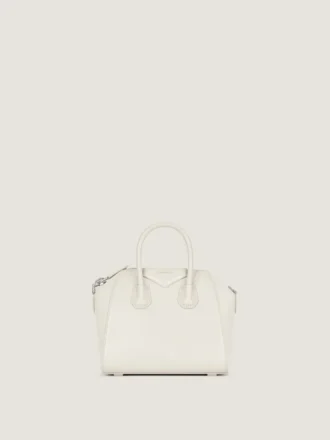 Mini Antigona Bag en cuir Box