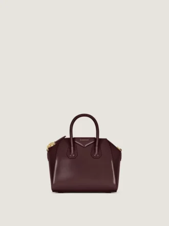 Mini Antigona Bag en cuir Box