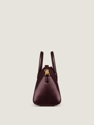 Mini Antigona Bag en cuir Box