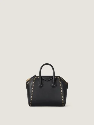 Mini Antigona Bag en cuir Box avec clous