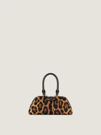 Mini Antigona East-West bag in leopard pony effect leather