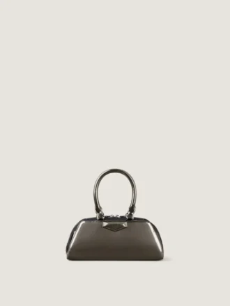 Mini Antigona East-West bag in mirror effect leather