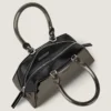 Mini Antigona East-West bag in mirror effect leather