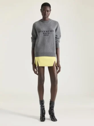 Pull en laine et cachemire avec signature Givenchy