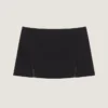 Mini-jupe fendue en laine Mini-jupe fendue en laine