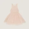 Mini-robe babydoll à volants en nylon