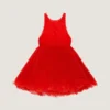 Mini-robe babydoll à volants en nylon