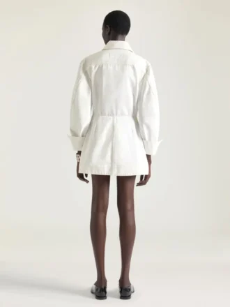 Mini-robe Cocoon en denim blanc