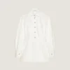 Mini-robe Cocoon en denim blanc Mini-robe Cocoon en denim blanc